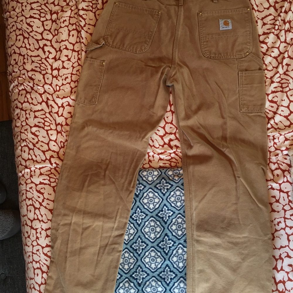 Men’s Carhartt, double front pants, Carhartt brown. 36×34